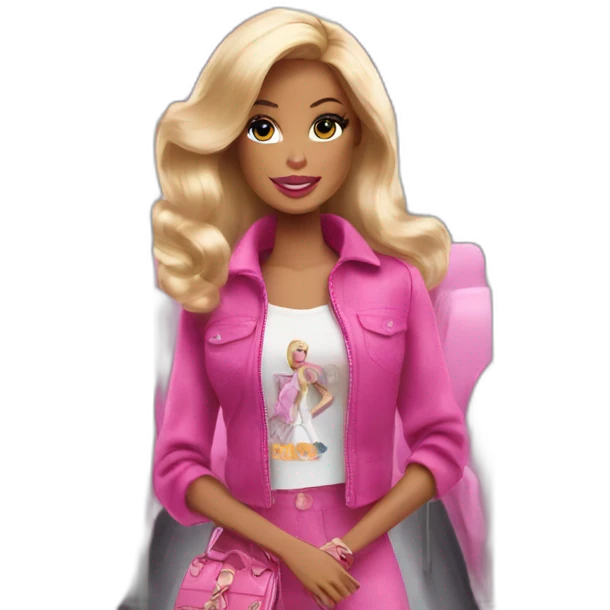 Barbie in the train emoji