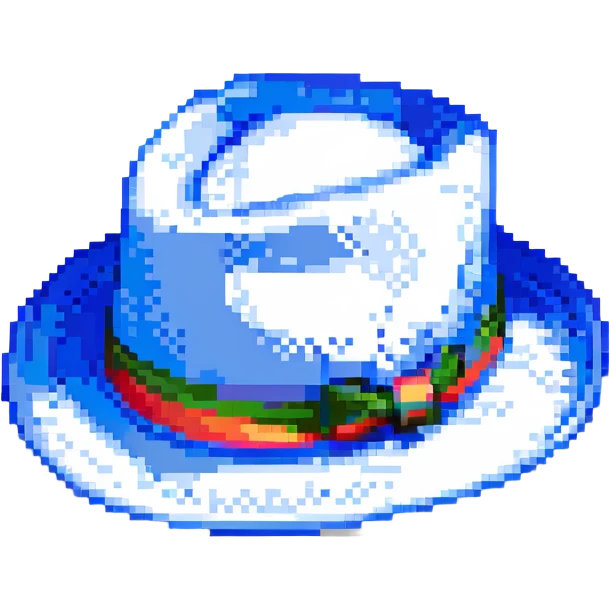 Синяя панамка со шнурком, no background emoji