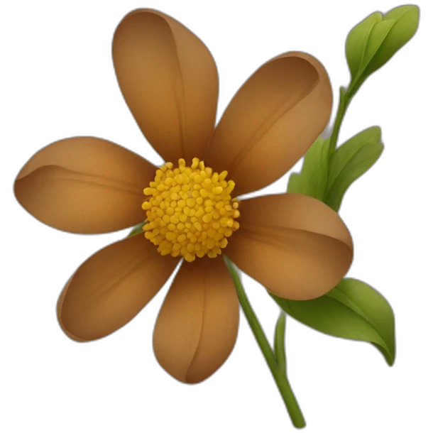 Brown flower emoji