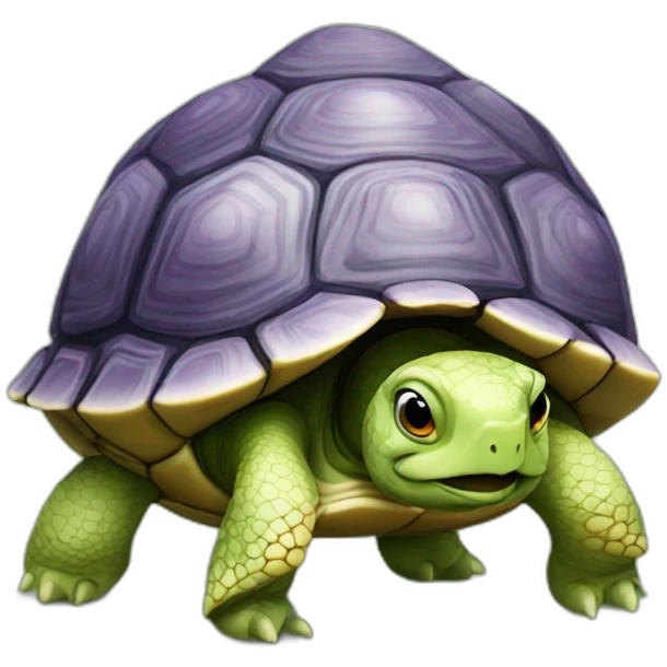turtle with garlic on it emoji