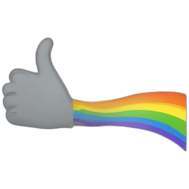 salute rainbow emoji