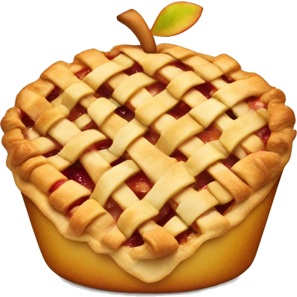 Apple pie in shape of apple emoji