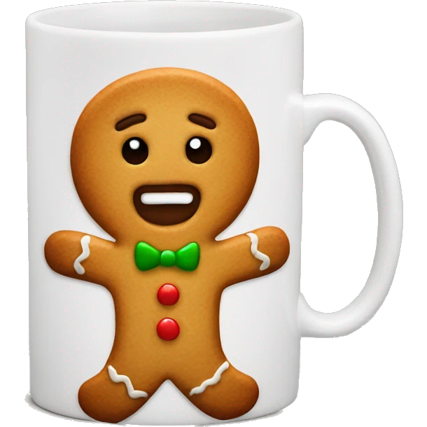 Gingerbread cookie in mug emoji