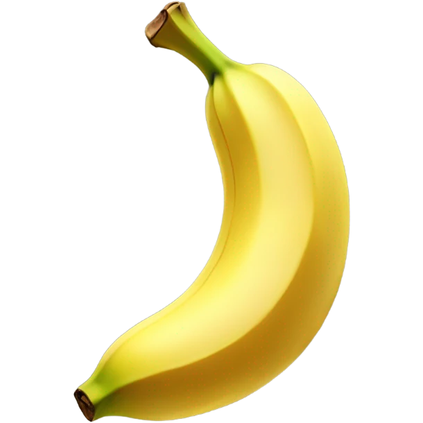 Create a one gold banana emoji with golden highlights, adding a premium, sophisticated look. Include subtle texture and a light golden shimmer, symbolizing a higher level of support and progress. emoji