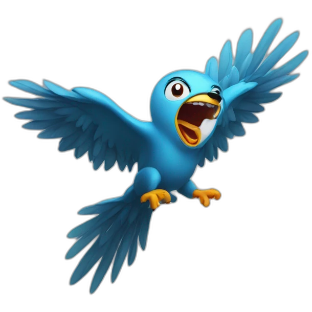 Screaming bird emoji