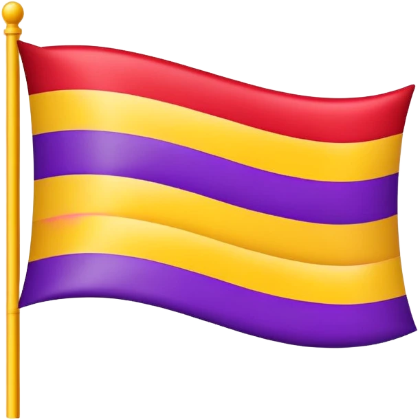flag with three horizontal stripes - red, yellow, and purple emoji