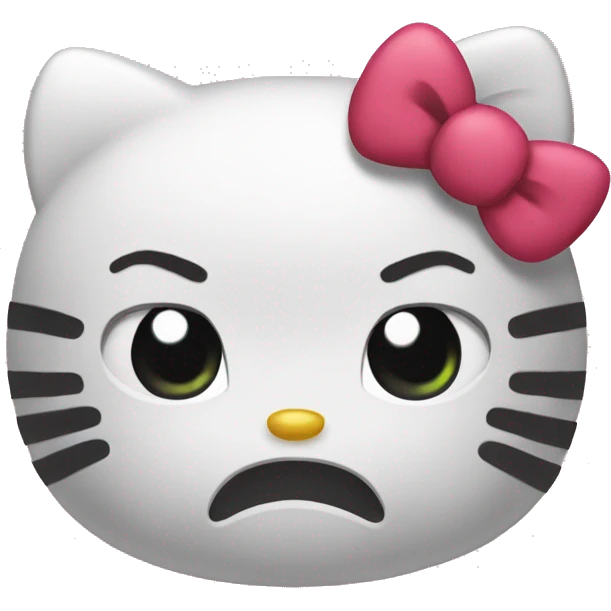 hello kitty is angry emoji