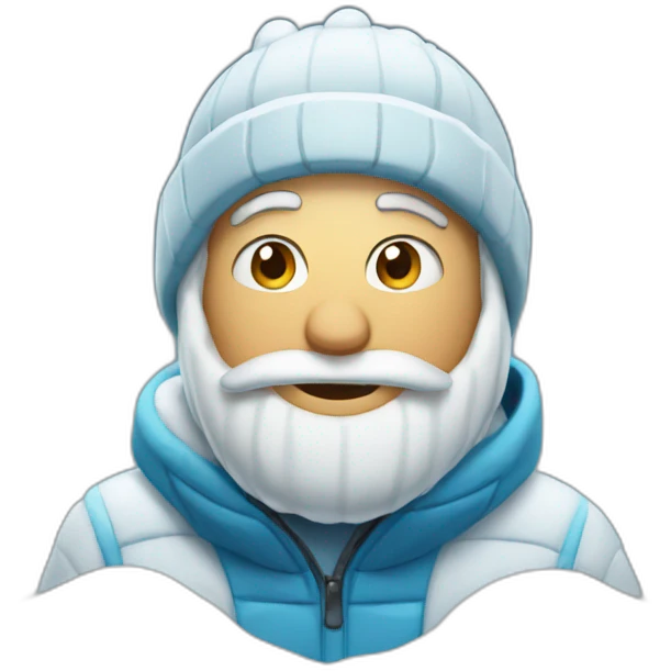 Guy under snow emoji