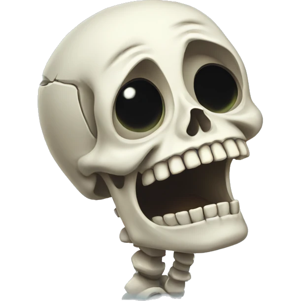 crying skeleton emoji
