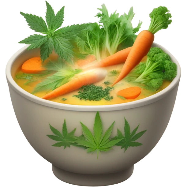 soup with weed in it  emoji