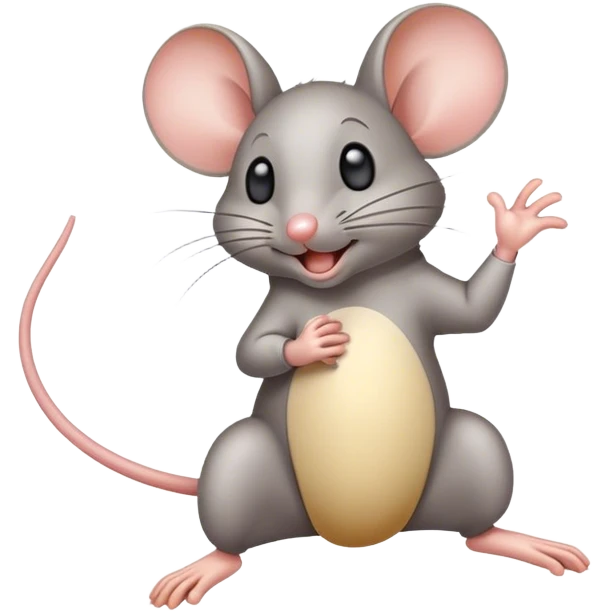 Mouse with his feet up emoji