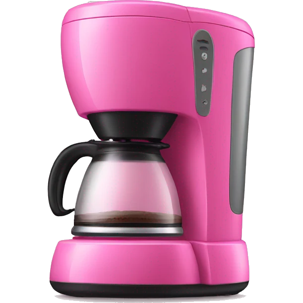 Pink coffee maker realistic emoji