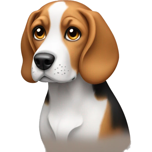 beagle dog with floppy ears emoji