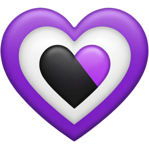 asexual pride heart emoji