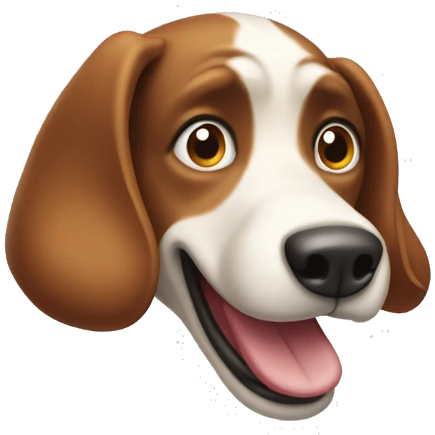 Goofy ah looking dog emoji