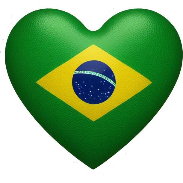 brazilian flag heart emoji