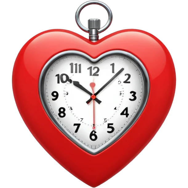 heart love clock emoji