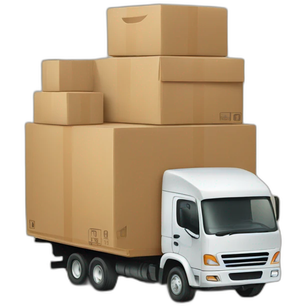 truck with boxes emoji