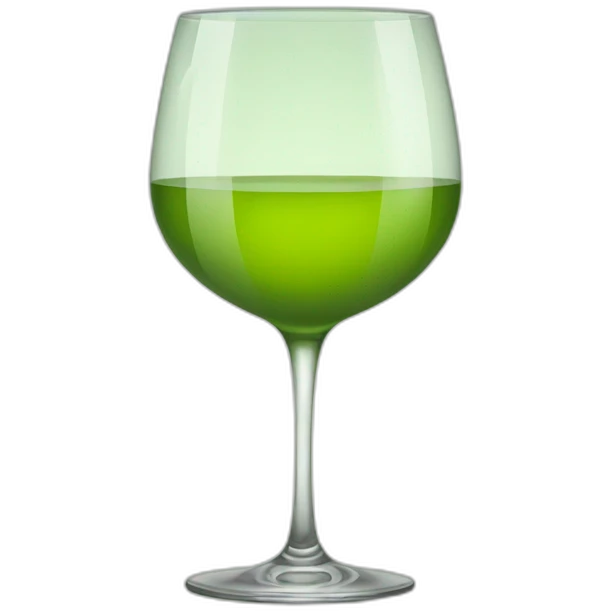 glass of green wine emoji