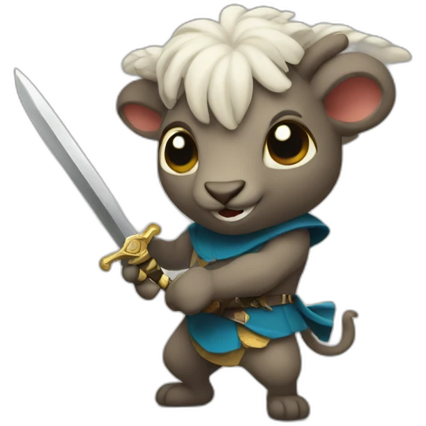 Reepicheep with a sword emoji