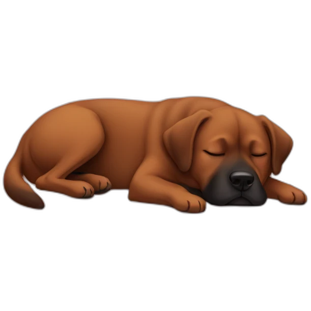 sleeping-brown-black-dog red carpet emoji