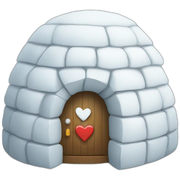igloo with love it symbol emoji