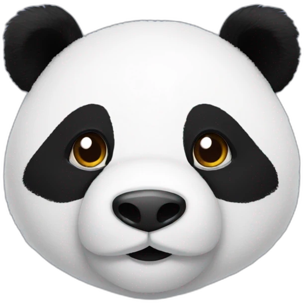 Une peluche panda emoji