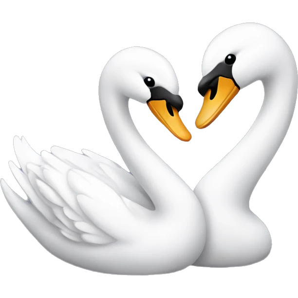 Swan couple love emoji