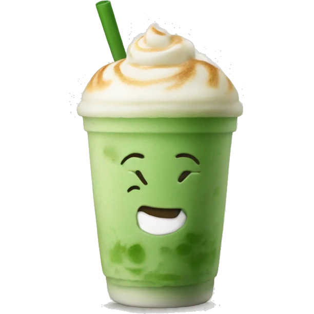 Ice matcha latte emoji