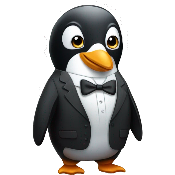 Penguin in suit  emoji