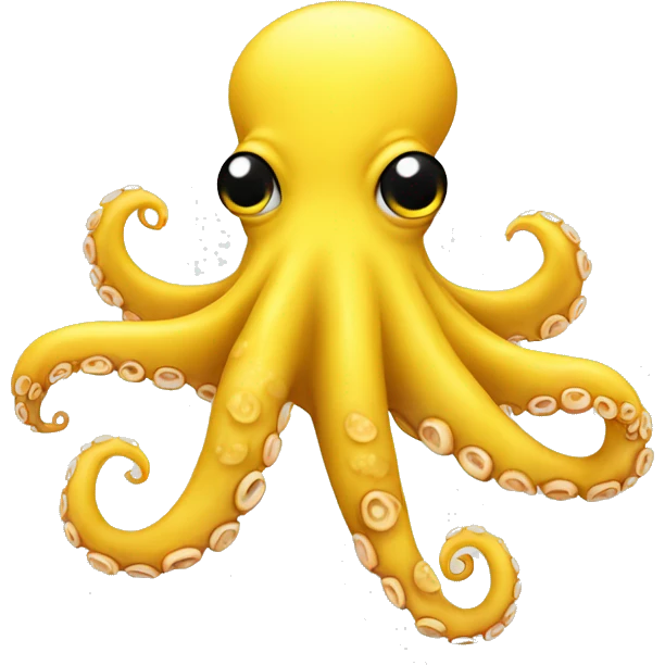 cute yellow catroon octopus emoji