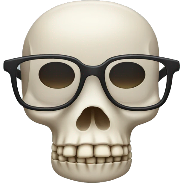 Bone with glasses emoji