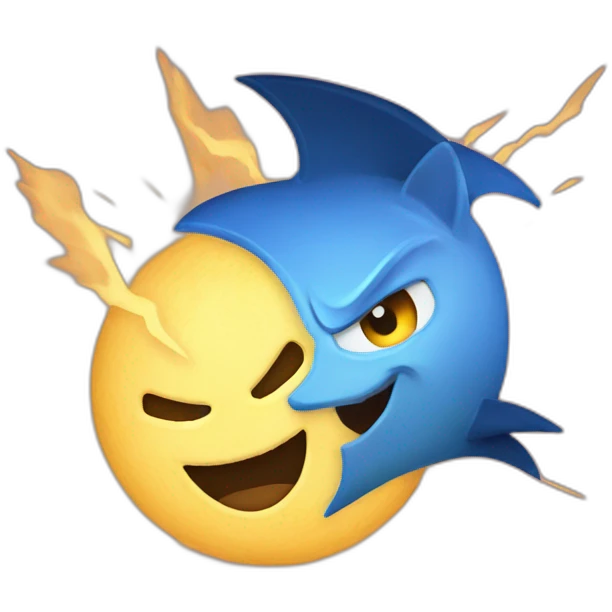 Thunder and moon emoji