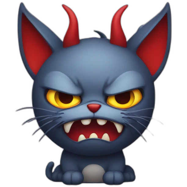 Angry cat devil emoji