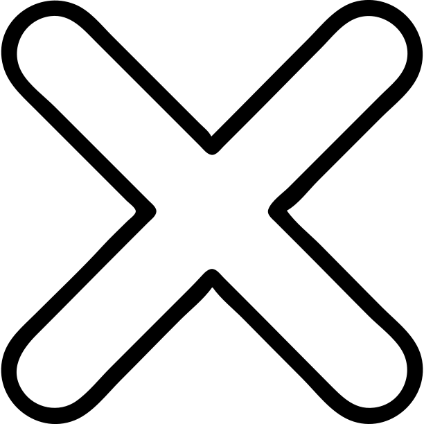 simple outlined cross mark emoji