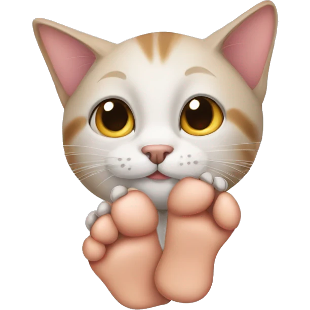 Cat with big toes  emoji