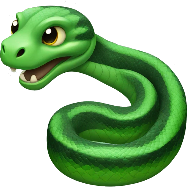 Snake black and green emoji