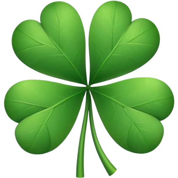 Five leaf shamrock emoji