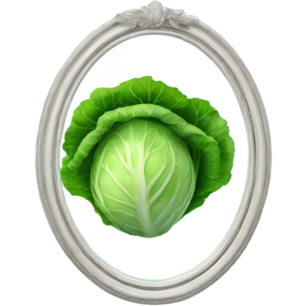 cabbage inside the mirror emoji