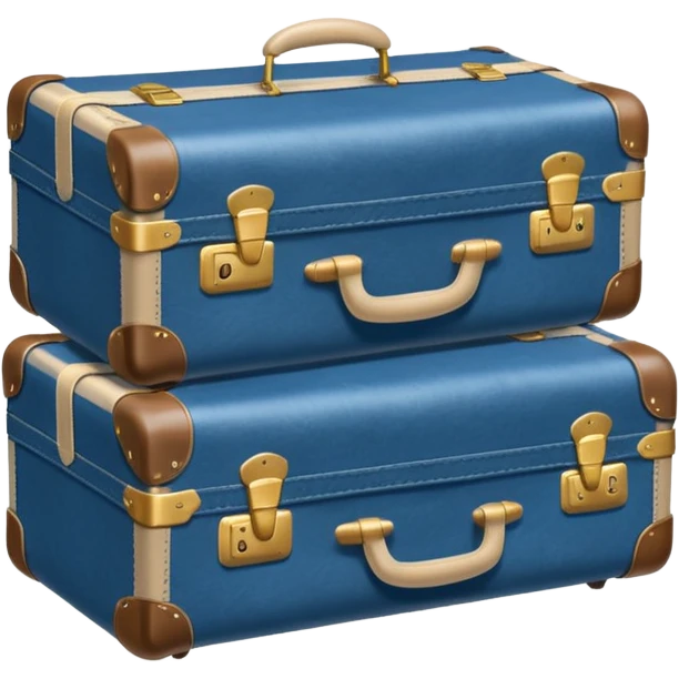 blue and beige suitcases emoji
