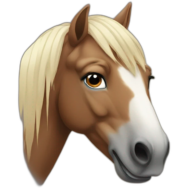 Crying horse emoji