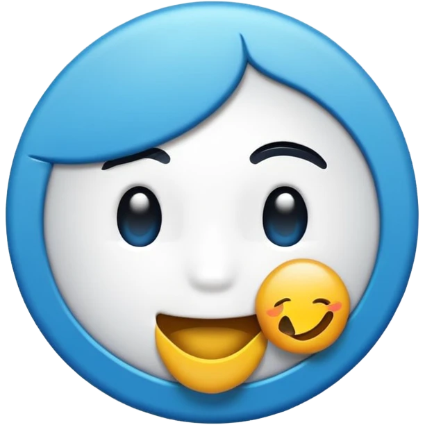 Emoji de verificación azul de tik tok pero que no salga la puntita de la verificación de la tilde que salga todo redondo  emoji