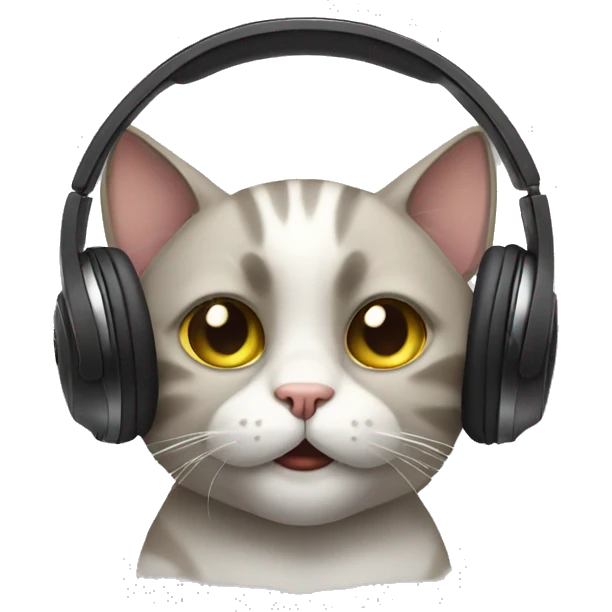 cat wearing headphones emoji