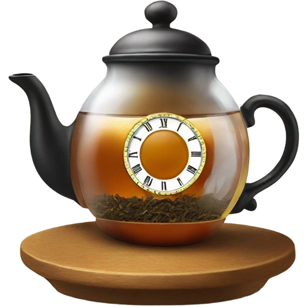 clocking tea emoji
