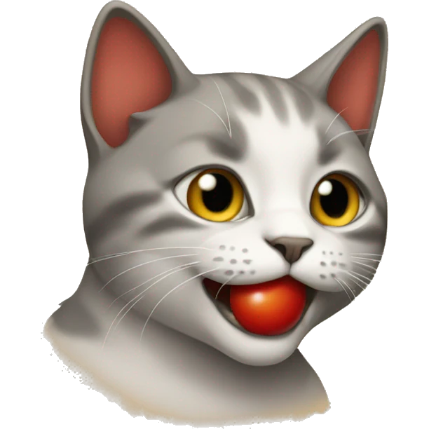 cat with tomato emoji