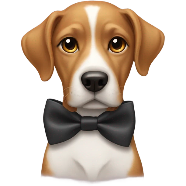 Dog with bow tie emoji