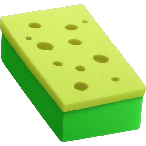 green flat square dish sponge emoji