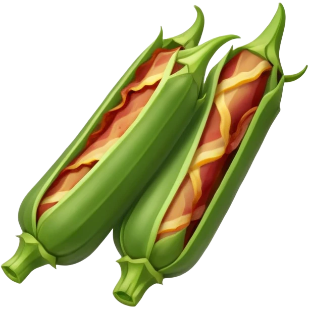 Okra and bacon  emoji