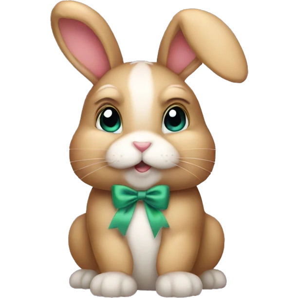 Bunny with bows emoji