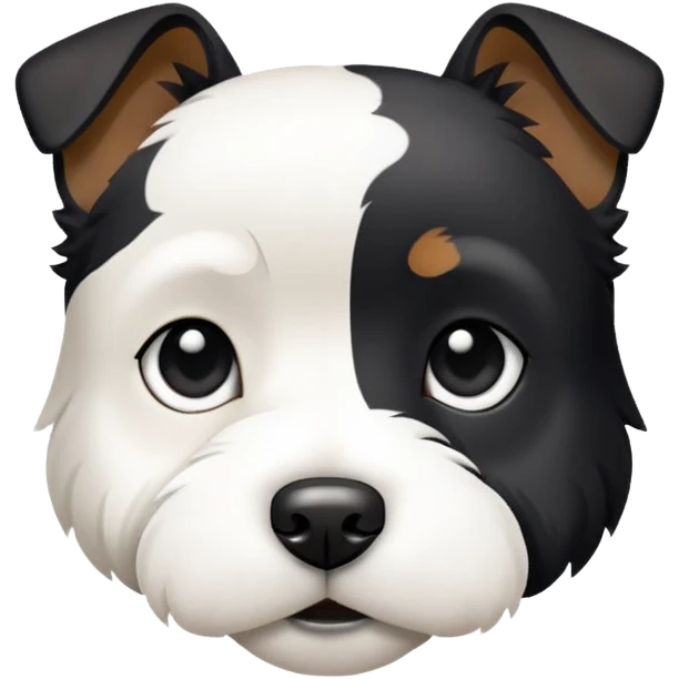 Black and white terrier emoji